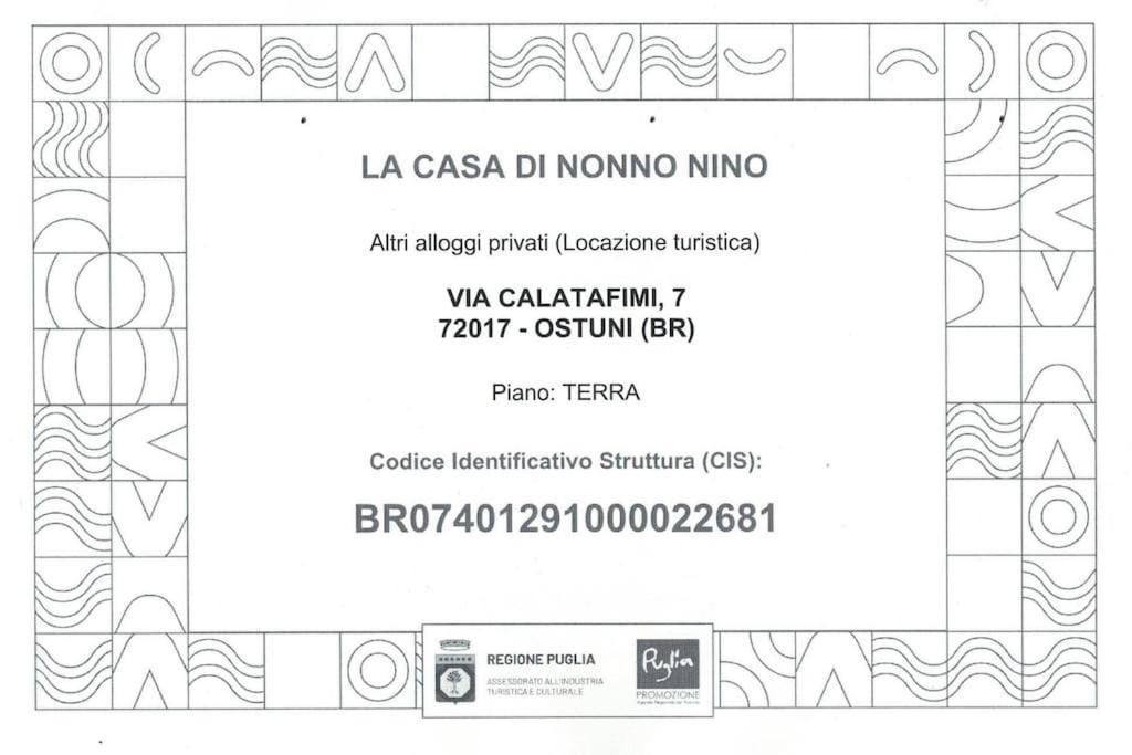 La Casa Di Nonno Nino Villa Ostuni Kültér fotó